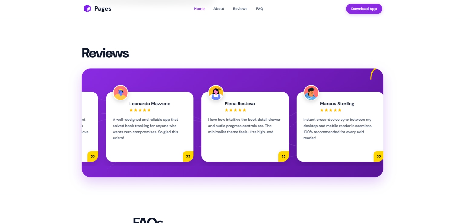 Community page design